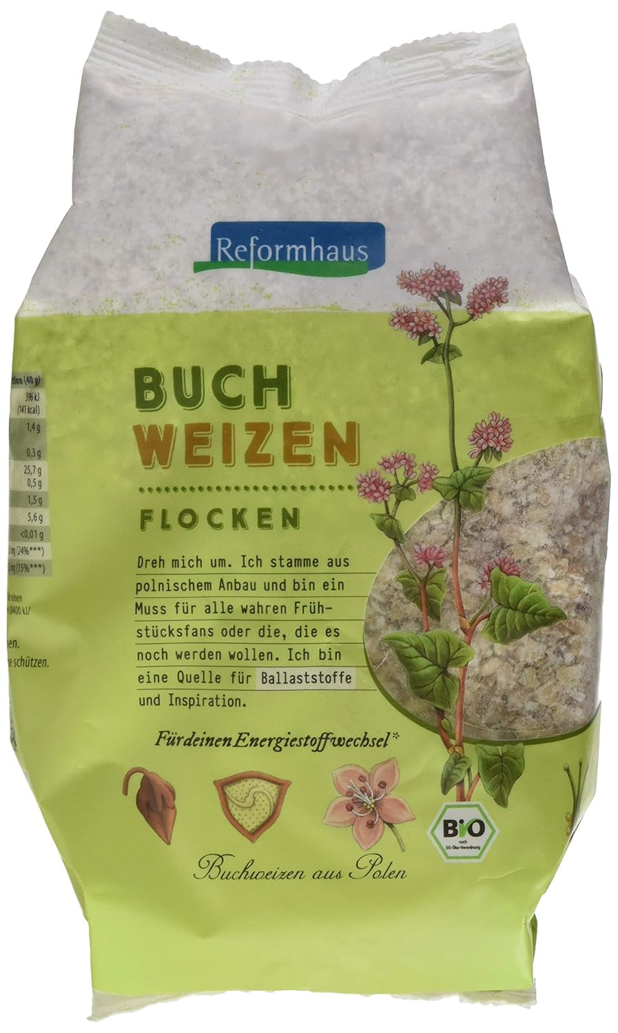 Organic buckwheat flakes, 500g