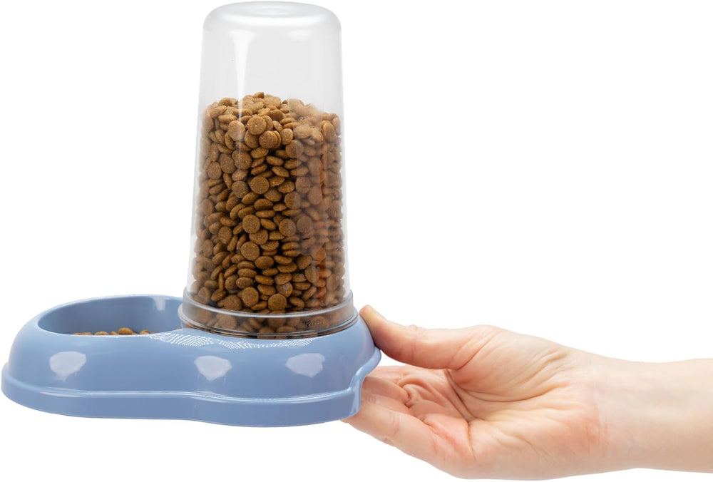 Ferplast Futter- oder Wasserspender für Hunde und Katzen AZIMUT 600 Futtertrog Water 0.6 Liter, Rutschfester Boden, 12.5 x 19 x H 19.5 cm Blue