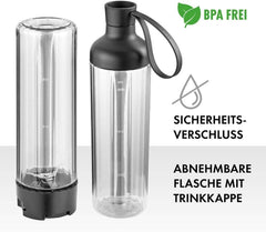 ZWILLING Stand mixer, Smoothie Maker, Inkl. Trinkflasche Mit Verschluss, 600 Ml, 300 Watt, Edelstahl/Kunststoff, Schwarz Kitchen Naty Shop
