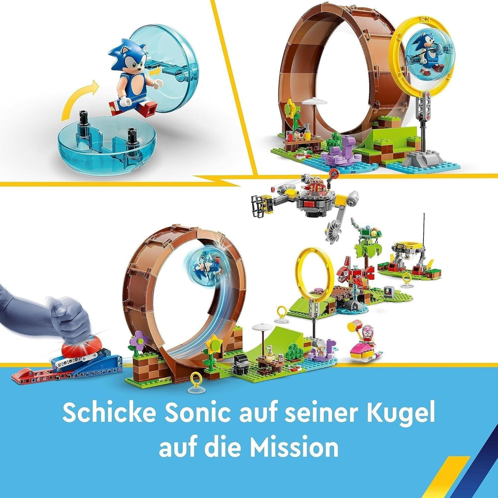 LEGO 76994 Sonic the Hedgehog Sonic's Loop Challenge in Green Hill, buildable toy for kids, boys and girls with 9 characters including Dr Eggman and Amy Building sets Besuche den LEGO-Store