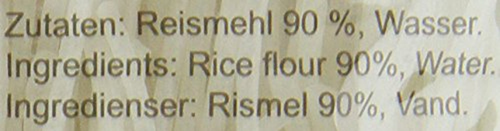 Ricefield Rice Noodles, Vermicelli, 2mm, Bun Gao (1 x 400g)