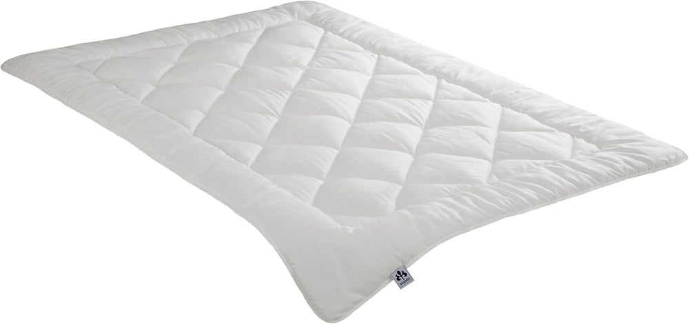 Irisette Merino All Season Quilt - Made in Germany - New Pure Wool Transitional Quilt 135 X 200 Cm White Oeko-Tex Certified Quilts and Quilts Naty Shop 135 X 200 Cm All Season Mono Quilt