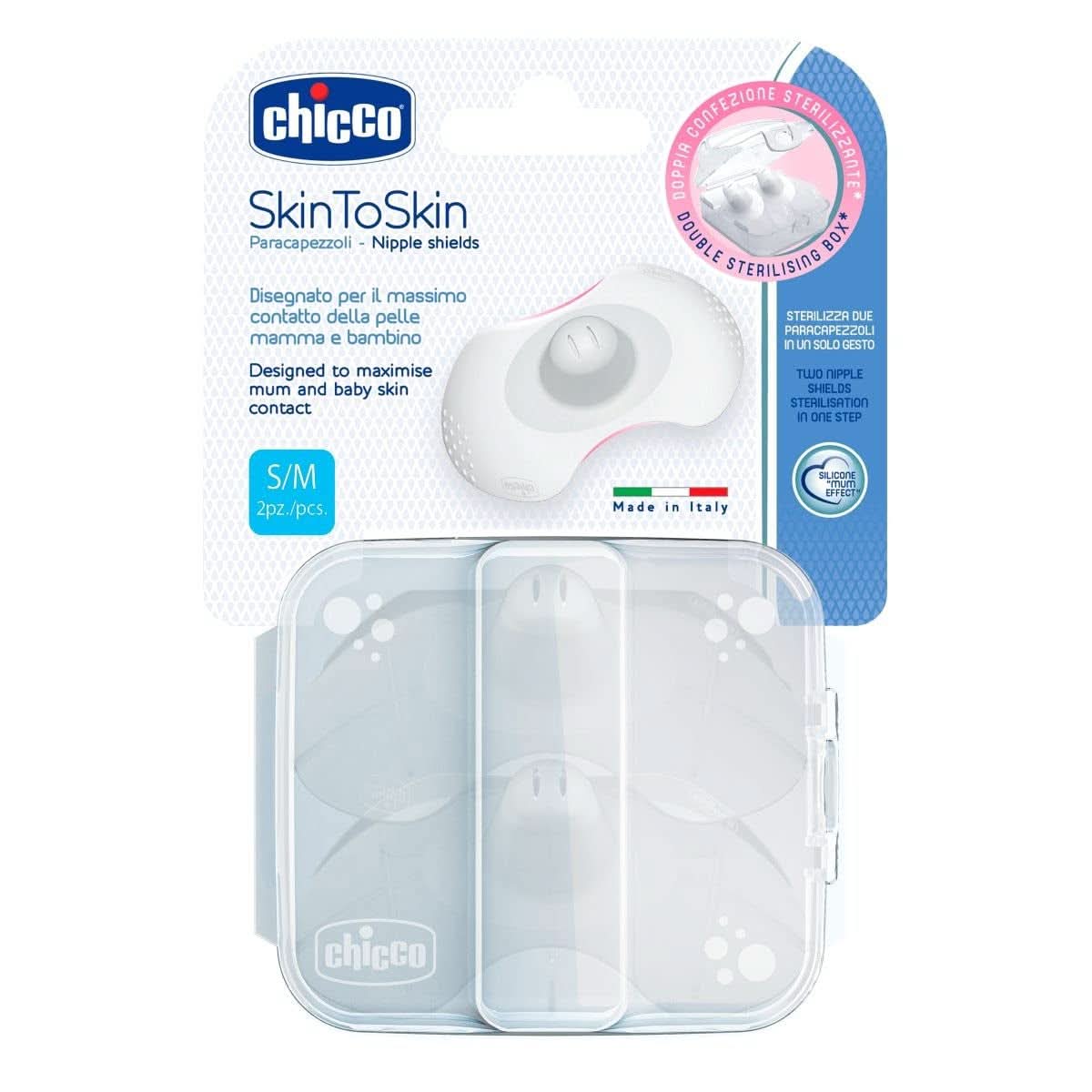 Chicco Skintoskin nipple protector, silicone, transparent, 6 pcs Food and Breastfeeding Accessories Bebe Naty Shop