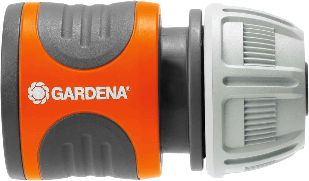 Conector furtun Gardena 13 mm (1/2 inch) și 15 mm (5/8 inch): Conector prin împingere pentru capătul furtunului, adâncituri pentru prindere, asamblare ușoară, ambalat (18215-20)