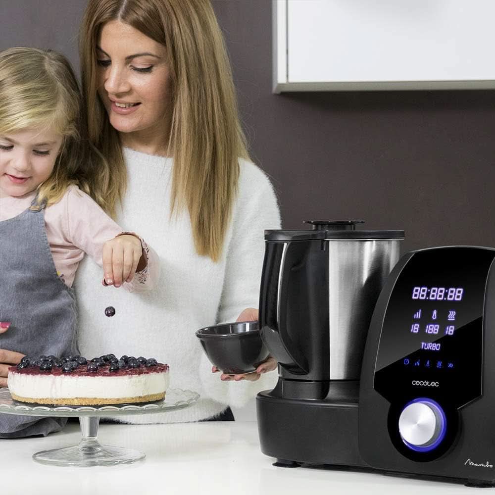 Cecotec Mambo 6090 Multifunktions-Küchenmaschine, 1700 W, 23 Funktionen, Krug Mit Fassungsvermögen 3.3 L, 3 Teller Gleichzeit, 10 Geschwindigkeitsstufen, Timer Kitchen Robots and Mixers Naty Shop