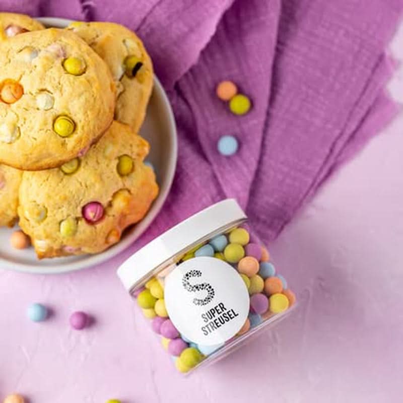 Super Streusel, Edible Sugar Pearls with Chocolate Filling, 170 grams Naty Shop