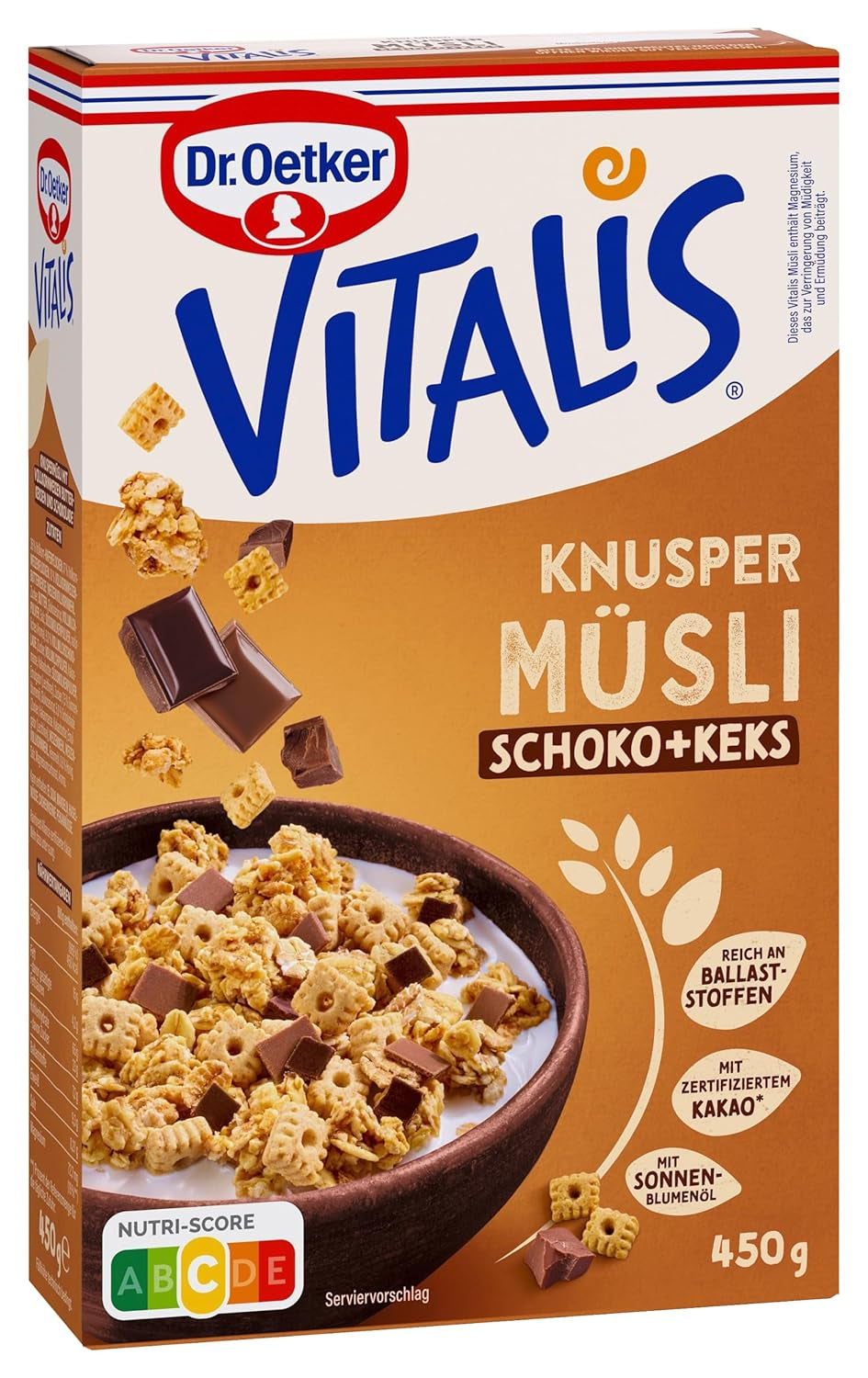 Dr. Oetker Vitalis Crunchy Flakes: Crunchy muesli with corn flakes and almond pieces, pack of 5 (5 x 600g)