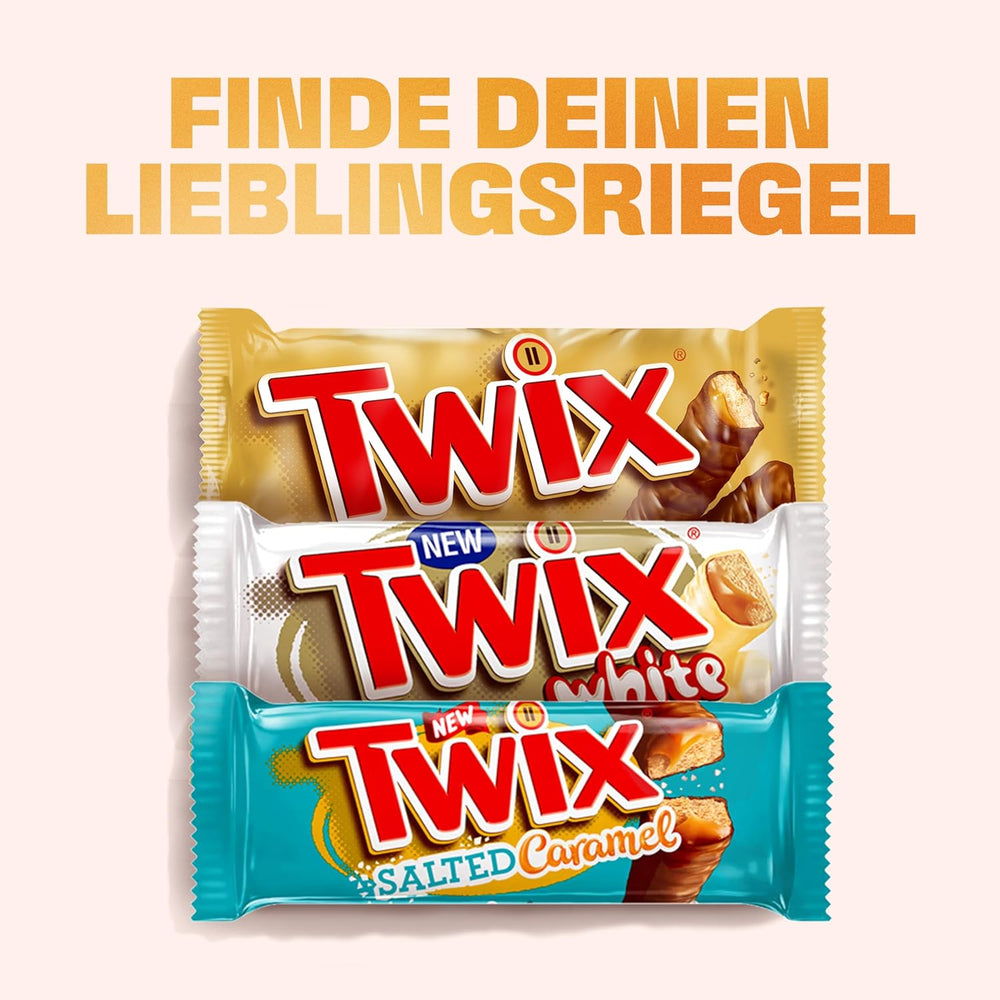 Twix white chocolate bars; caramel, biscuits, white chocolate; multiple pack of chocolates; 5 bars (5 x 46 g)