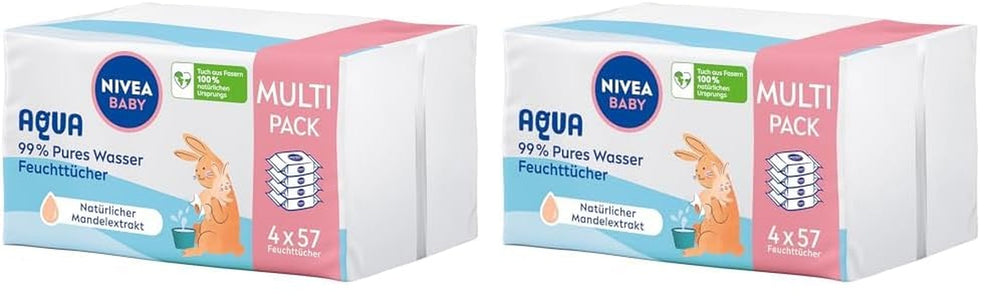 Șervețele umede NIVEA Baby Aqua 4x57 bucăți
