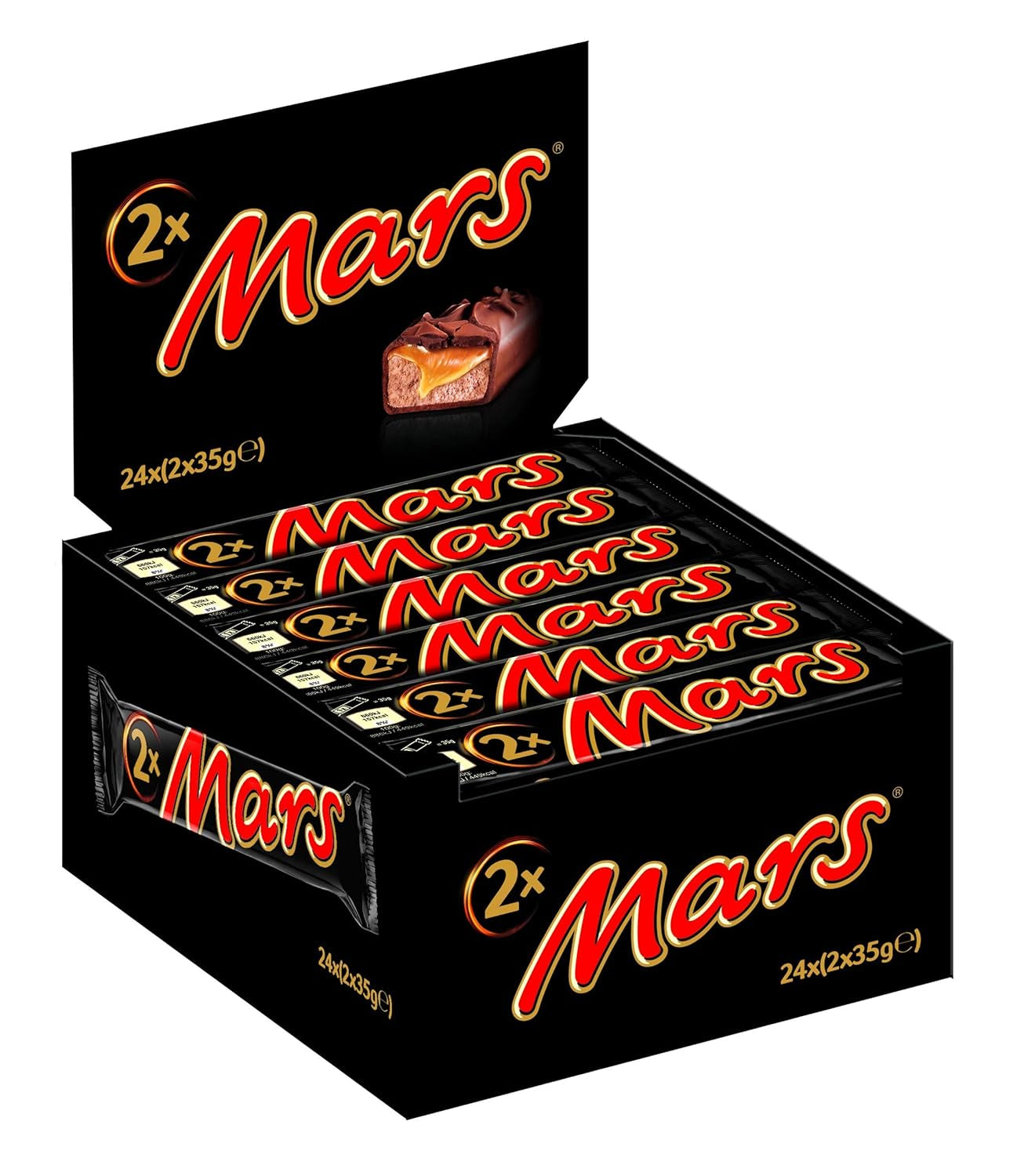 Mars chocolate bars, with caramel, nougat and milk chocolate, 32 packs x 51g