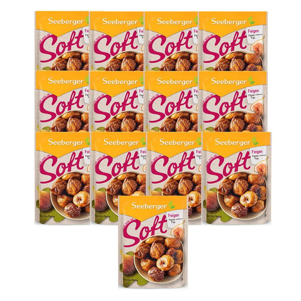 Seeberger Soft, Honey-Sweet Stone-Fleshed Mountain Figs - For Nutritionally Conscious Foodies, 13 x 200 Grams Naty Shop Dehydrated Products