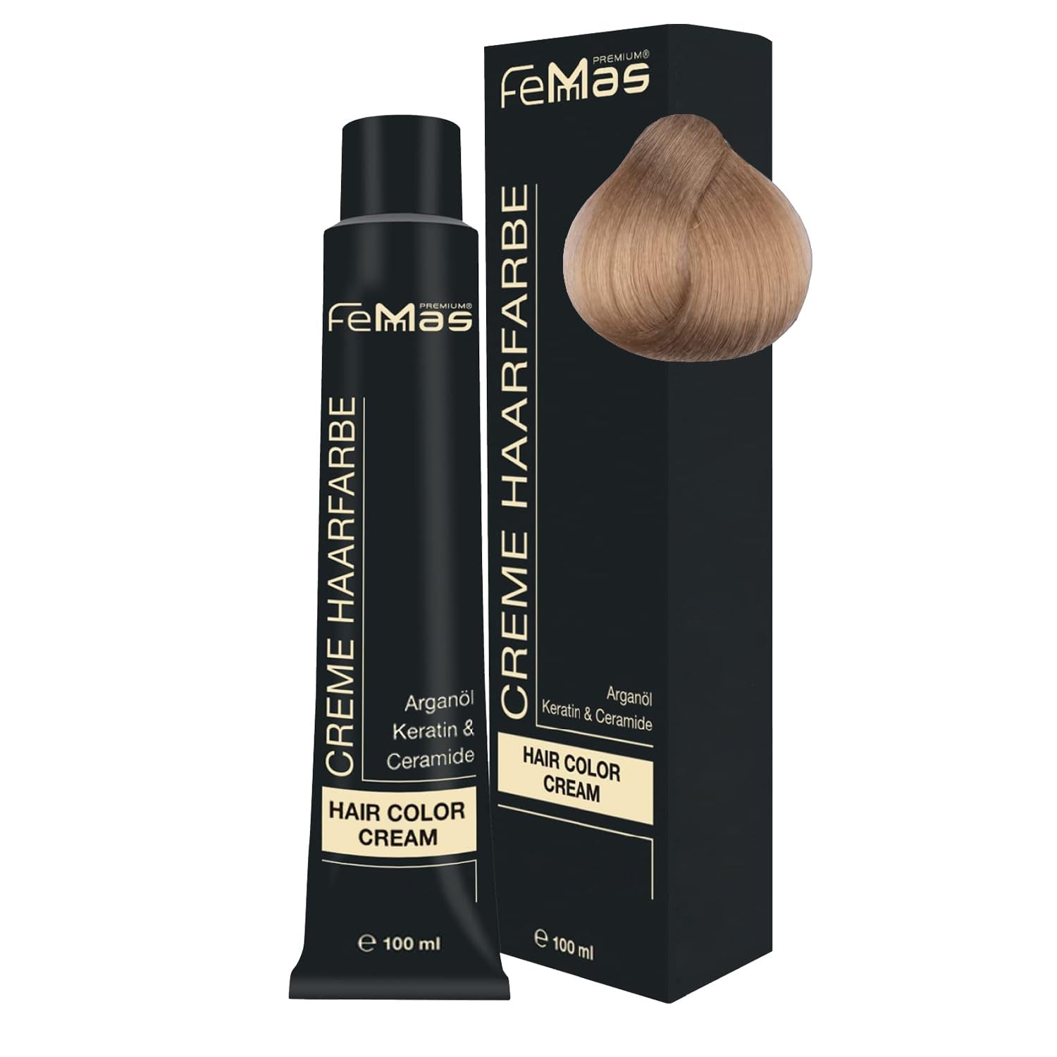 FemMas Hair Colour Pure & Mix Red I Cremă profesională cu ulei de argan, keratină și ceramide I Ca o vopsea de păr permanentă sau nuanță pentru rezultate radiante, de lungă durată I 100 ml