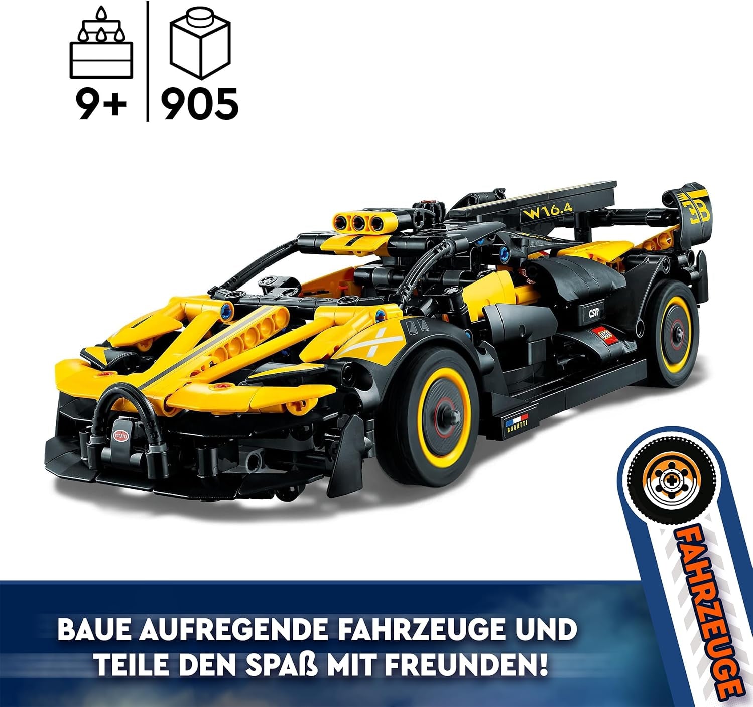 LEGO Technic Bugatti Race Car, Car Model Kit, Sports Car Toy, Iconic Collectible Car Set, Building Toy From 9 Years 42151 Construction Sets Besuche den LEGO-Store