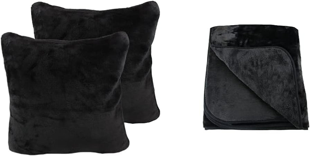 Amago - Pătură confortabilă, aspect cașmir, 220 X 240 Cm - antracit Paturi si Cuverturi Amago Negru Pătură confortabilă + față de pernă 220 X 240 Cm