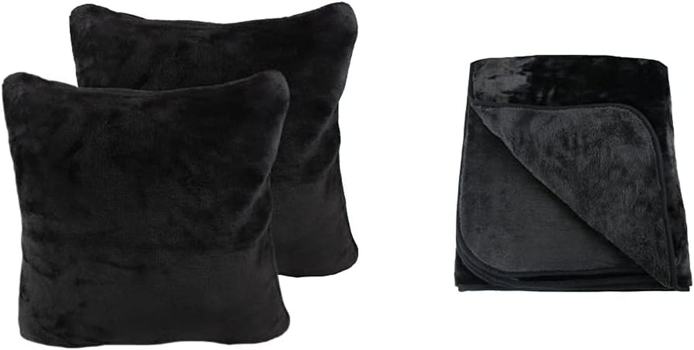 Amago - Pătură confortabilă, aspect cașmir, 220 X 240 Cm - antracit Paturi si Cuverturi Amago Negru Pătură confortabilă + față de pernă 220 X 240 Cm