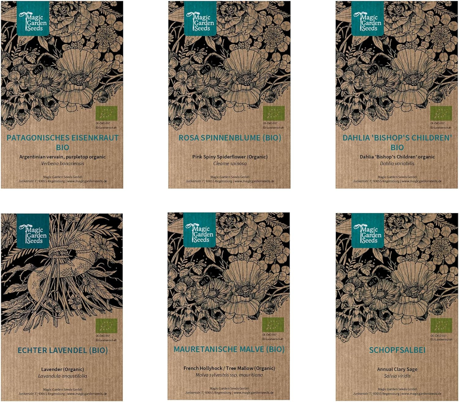 Our Favorite Plants: Perennials and Summer Flowers for Flower Lovers (Organic) - Seed Gift Set with 6 lovely varieties for a wild floral explosion - makes you happy!