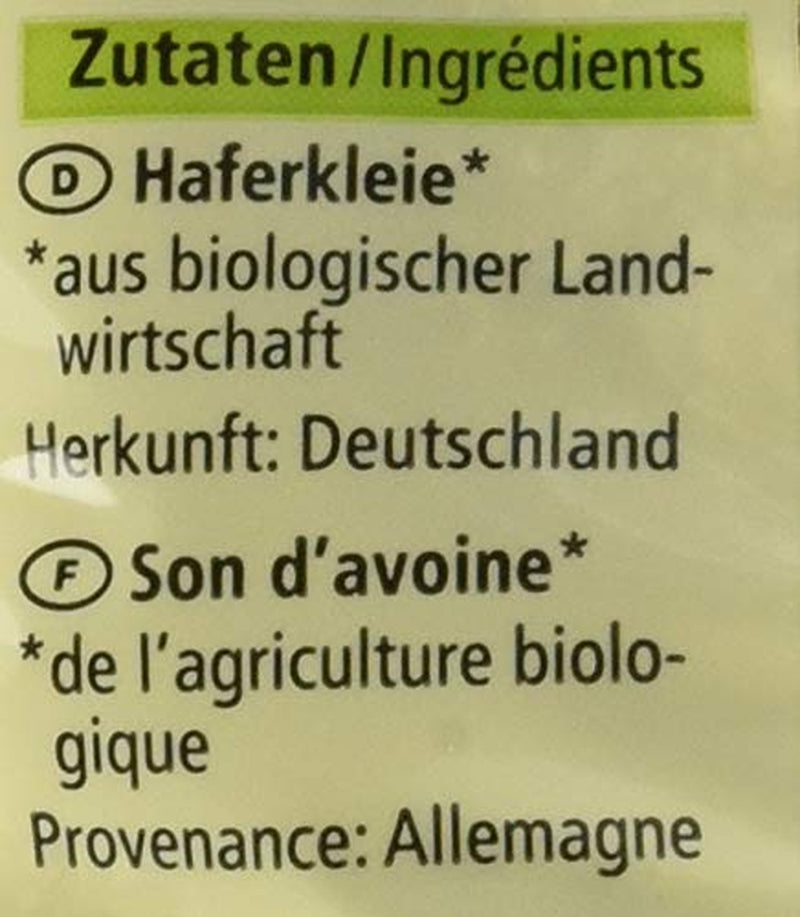 Organic oat bran with sprouts, 500g