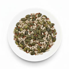 Organic Omega Seed Mix 3 kg (mixture of pumpkin, sunflower and flax seeds), a blend of 3 whole raw oilseeds, rich in protein, fiber and omega-3 fatty acids