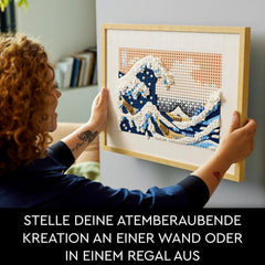 LEGO 31208 Art Hokusai - The Great Wave 3D Japanese Wall Decorations Craft Set Framed Ocean Canvas Adult Hobbies DYI Home Office Decorations Building Kits Besuche den LEGO-Store