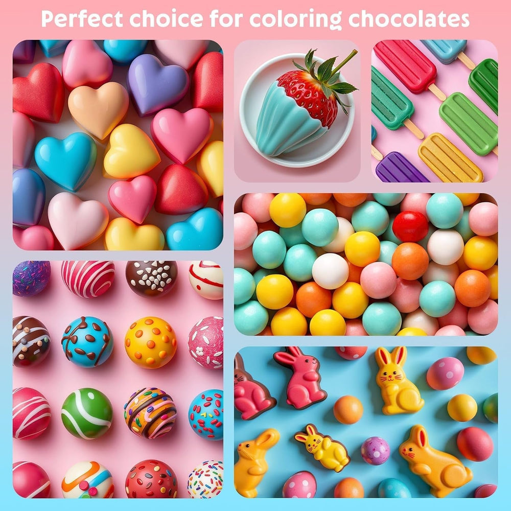 Colorant alimentar liposolubil 7 culori x 12 ml, colorant alimentar foarte concentrat pe bază de ulei pentru ciocolată, colorant alimentar pentru decorarea torturilor, brioșe, copt, glazură, fondant