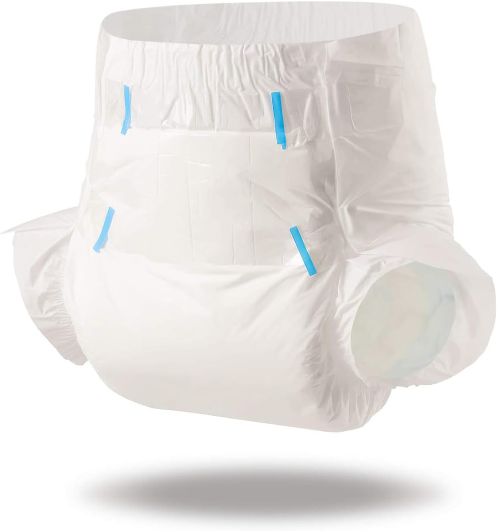 CutiePlusU Adult Diapers, Dry Surface, Maximum Absorbency Overnight, Disposable Incontinence Diaper - Blue, Pink, White, 3 Pack (Medium 71-96cm)