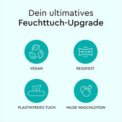 LILLYDOO Wet Wipes 50 Count 100% Plastic Free Extra Large Wipe Unscented