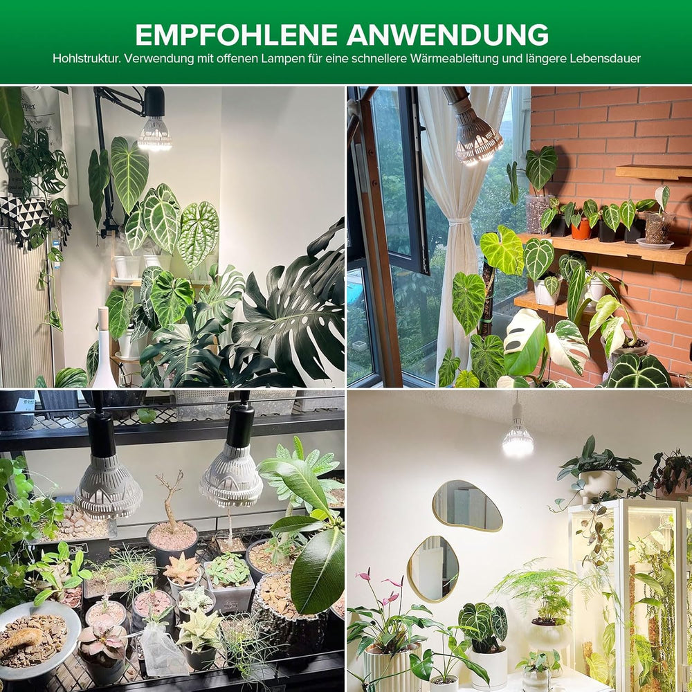 SANSI 36W Full Spectrum E27 Indoor Plant LED Grow Light High PPFD Grow Lamps for Greenhouse Garden Flower Vegetable Hydroponics Size Ø11.5 * 13.3cm