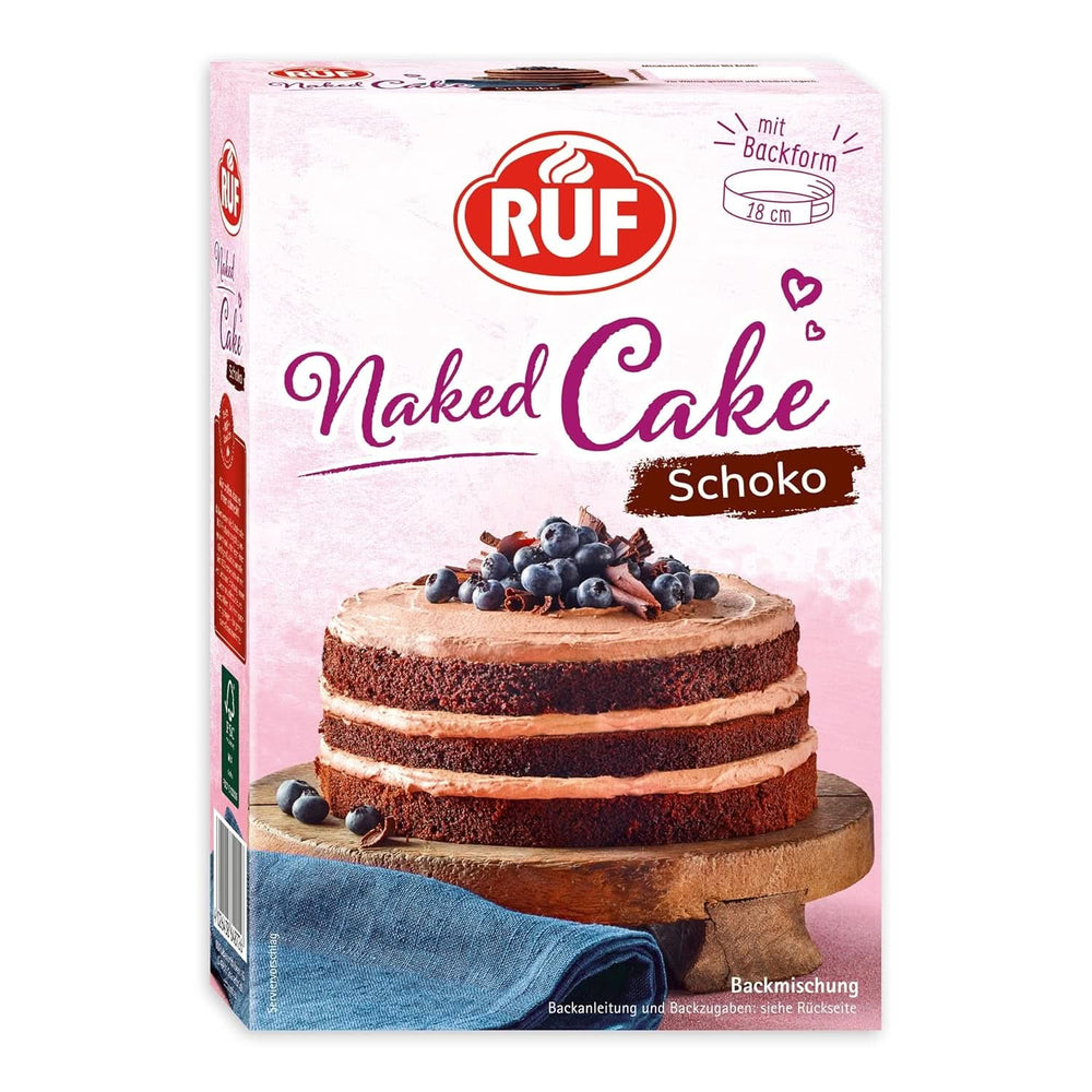 RUF New York Cheesecake Strawberry No Bake, Original American Cheesecake with strawberry sauce, 360 grams Kitchen Naty Shop 300 grams Naked Cake