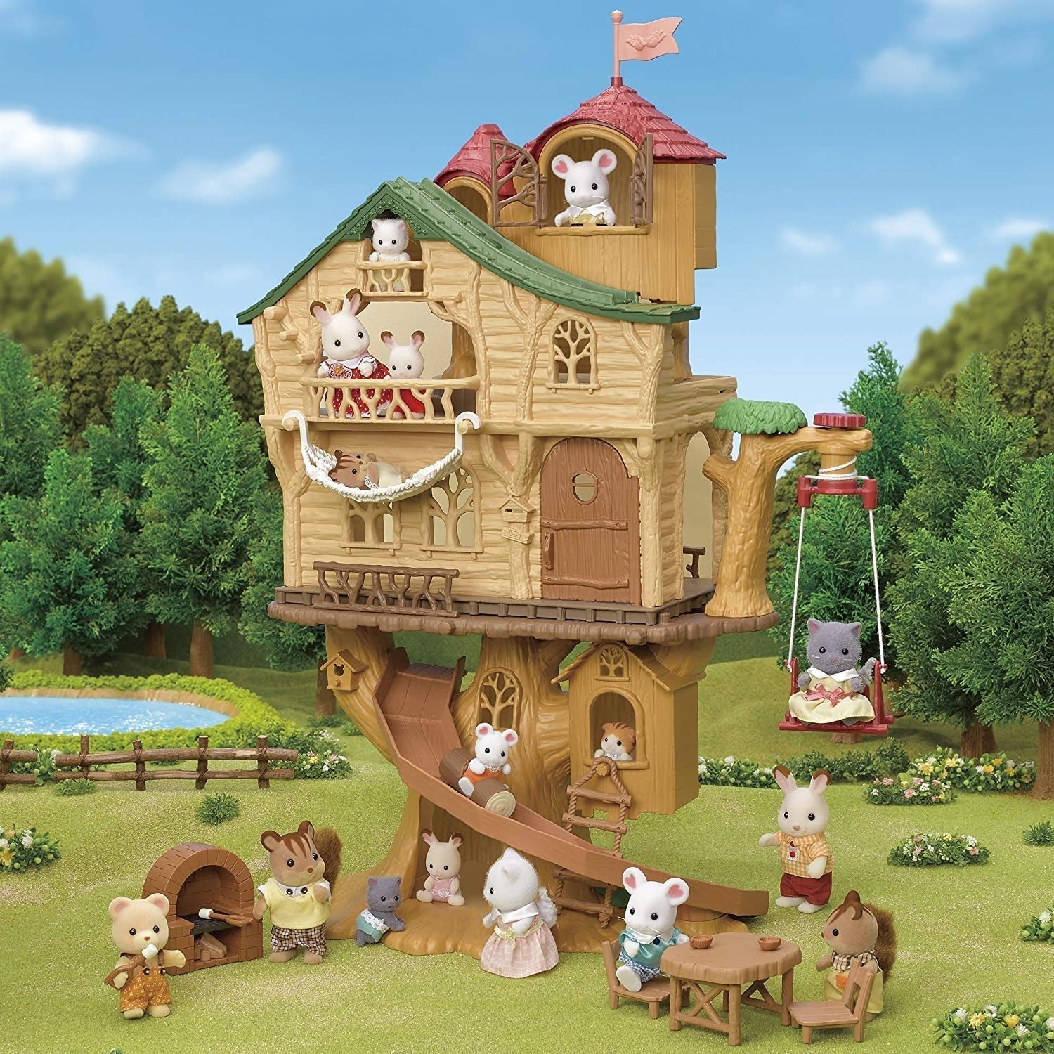 Sylvanian Families 5494 Adventure Tree House - Set de joacă pentru casa de păpuși Casute de papusi Naty Shop
