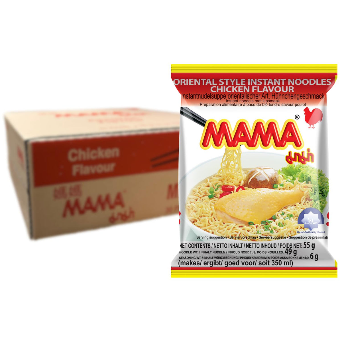 MAMA - Instant Noodles with Chicken - Multiple Pack (30 X 55 GR)