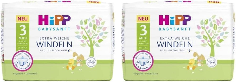 Diapers Midi 3 Single (Pack of 2) Mother and Child Naty Shop