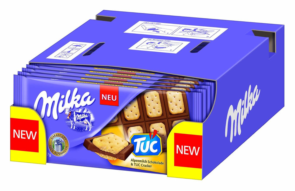 TUC Biscuits 1 x 87g | Alpine milk chocolate | with mini salt crackers | Chocolate made from 100% Alpine milk | Chocolate Bar (Pack of 5)
