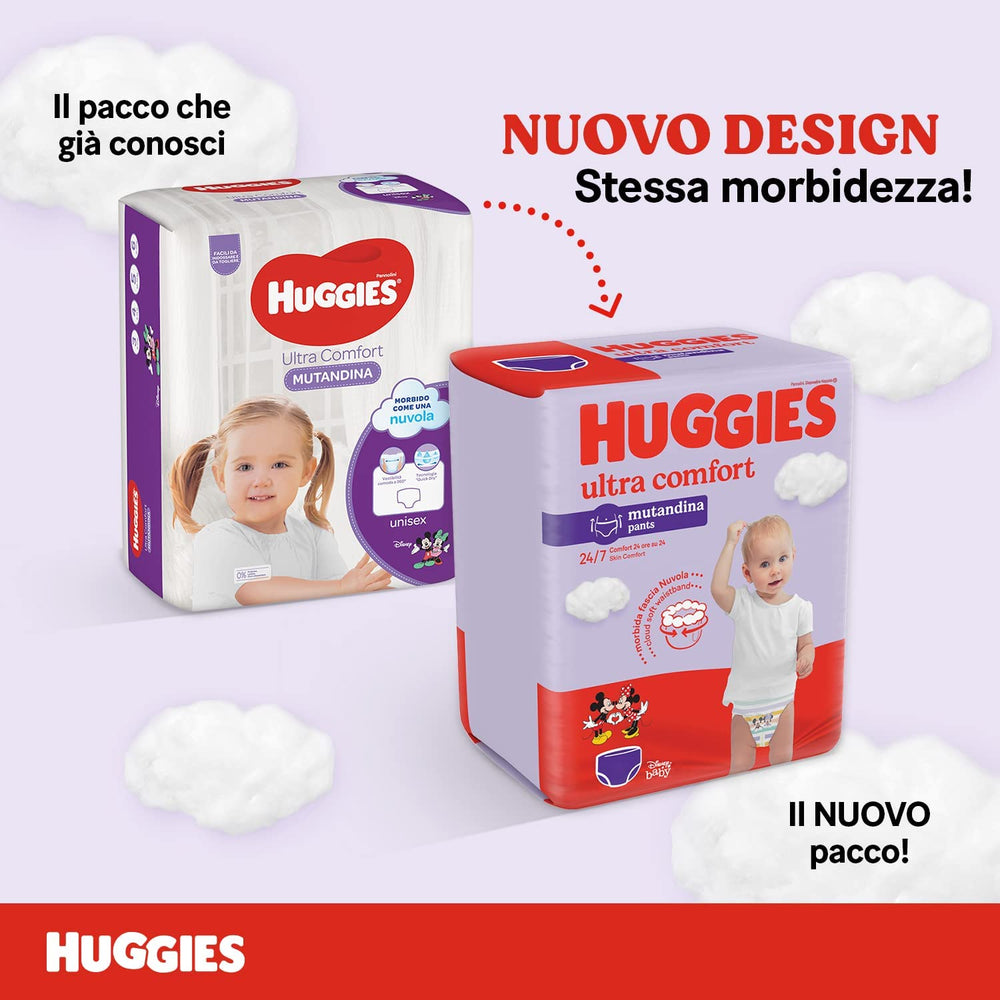 Huggies Ultra Comfort Diapers, Size 5 (12-17kg), 56 Pack