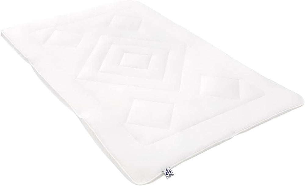 Irisette Noblesse duvet for all seasons - Made in Germany - Quilt with cover made of pure cotton, 135 X 200 Cm, Ã-ko-Tex certified Duvets and quilts Naty Shop Single 155 cm X 200 cm 4 seasons