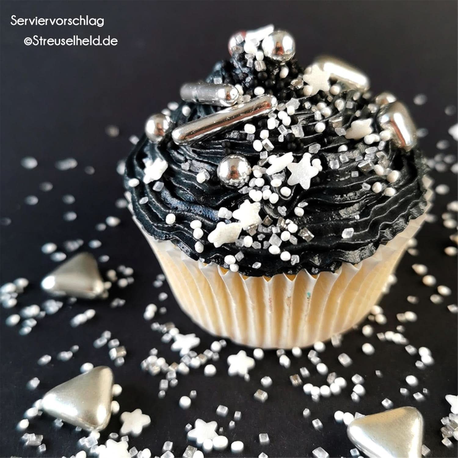 Streusel Hero Chocolate Mix Silver White Sprinkles, 40 grams Naty Shop