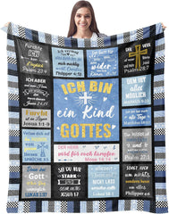 ZQYMM Christian Gifts for Women Men, Baptism / Confirmation Gifts for Girls / Boys, Inspirational / Religious, Catholic Spiritual Gifts, Birthday Gifts for Christians ZQYMM Beds and Covers Blue 150*200cm