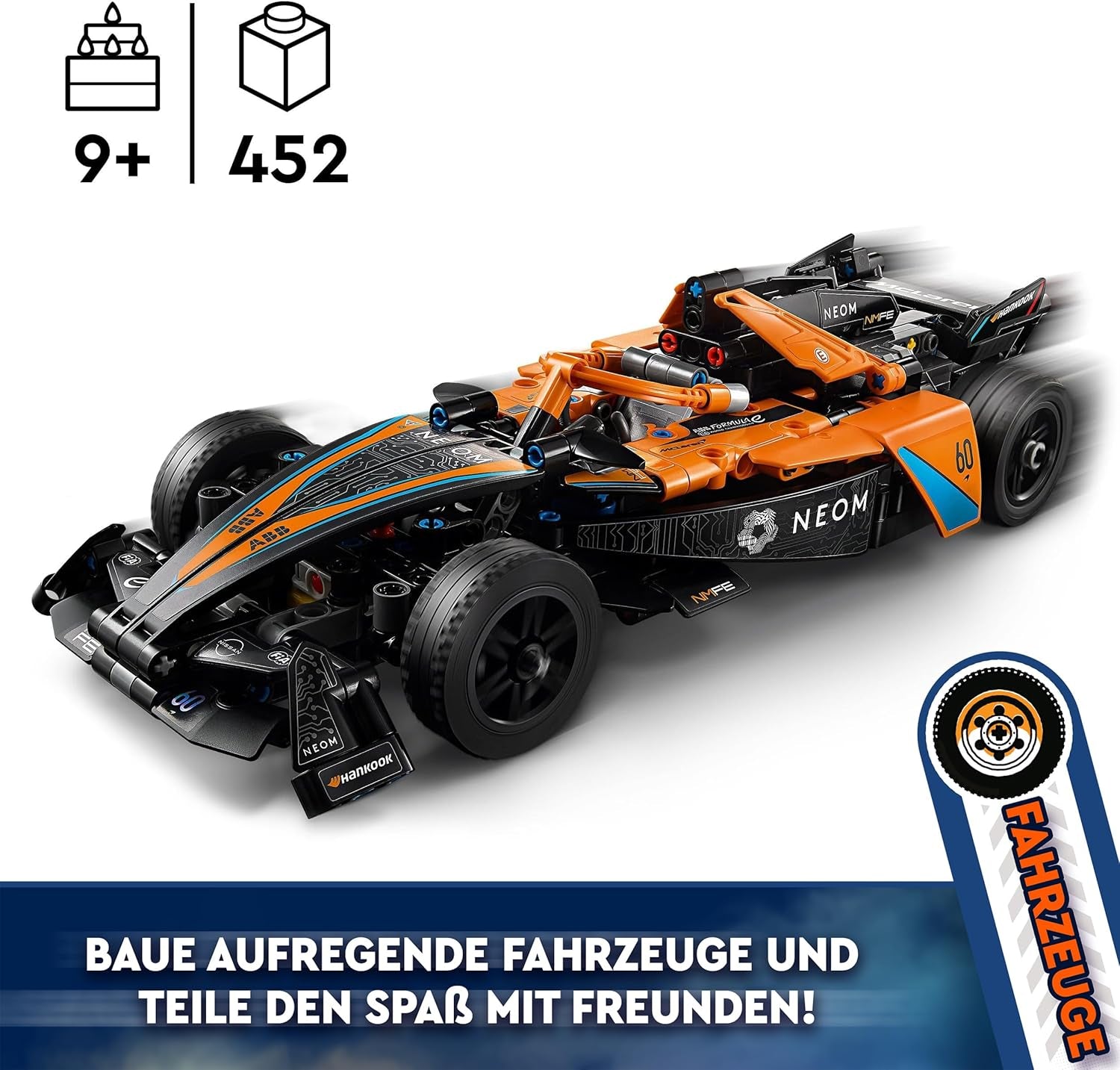 LEGO Technic NEOM Mclaren Formula E Racing Car, Race Car Toy for 9 Years Old Boys and Girls, Model Car Kit, Kids Room Decor, Birthday Gift Idea 42169 Building Sets Beuche den LEGO-Store