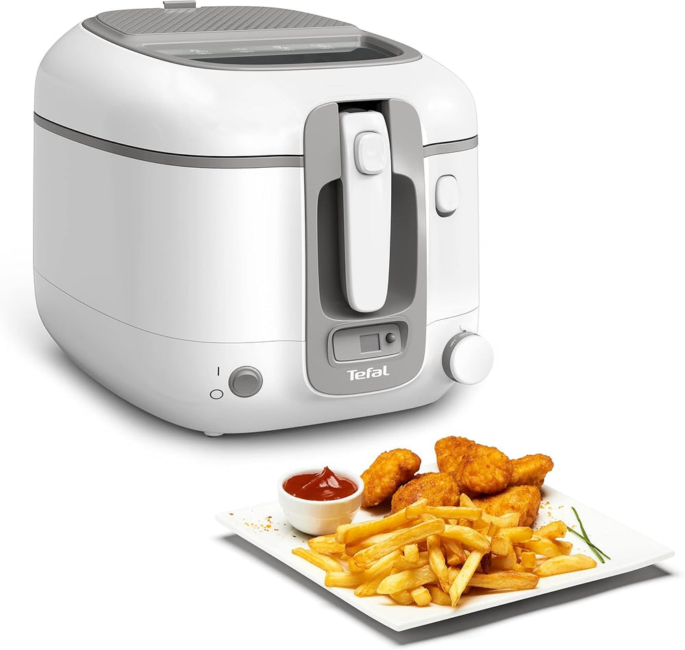 Tefal Super Uno Access Fryer, Capacity 2.2 L, Dishwasher Safe Parts, Odor Filter Appliances Naty Shop Super Uno Mit Timer Weiß/Grey
