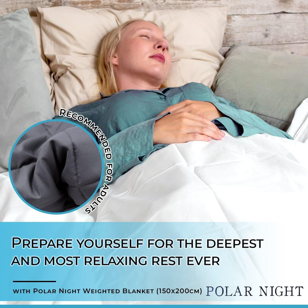 Polar Night weighted blanket for adults 150 X 200 Cm, 9 Kg - Weighted blanket for deep sleep, heavy blanket, therapy blanket made of 100% microfiber, relaxing blanket Oeko-Tex® 100 Comforter Standard Beds and Blankets Polar Night