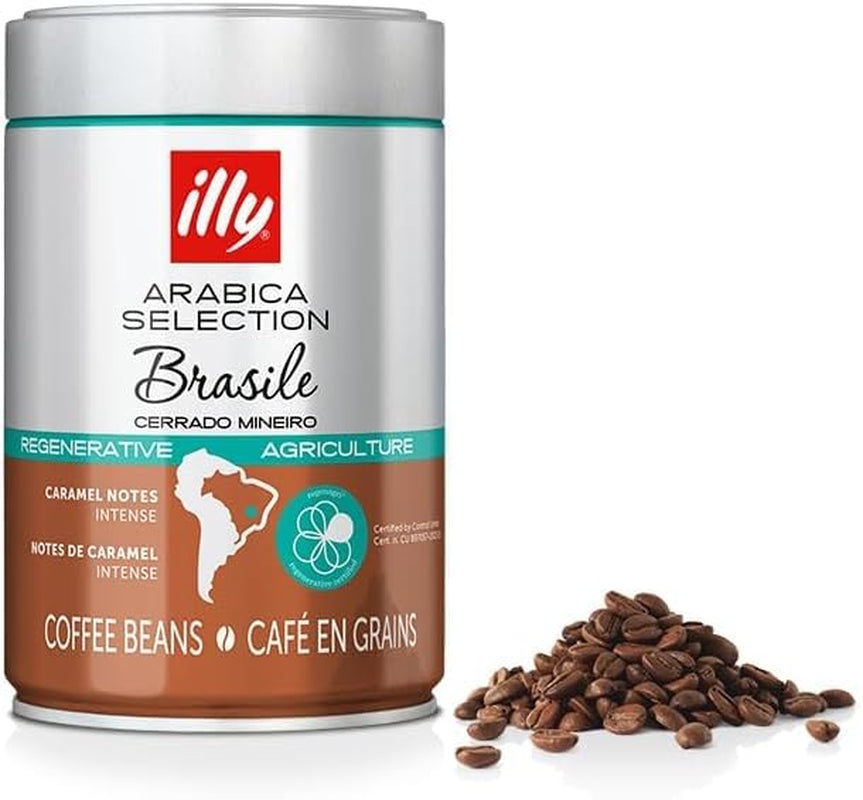 ILLY 6 cutii boabe de cafea, 250 grame fiecare, Arabica Selection, Brazilia, certificat Cerrado Mineiro, Regenagri