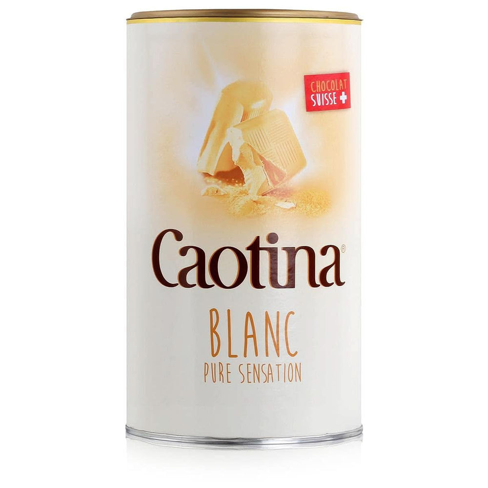 Caotina, cocoa powder for hot chocolate with Swiss white chocolate - the finest sustainable and certified cocoa (6 X 500 grams) Cacao and Hot Chocolate Naty Shop 500 grams