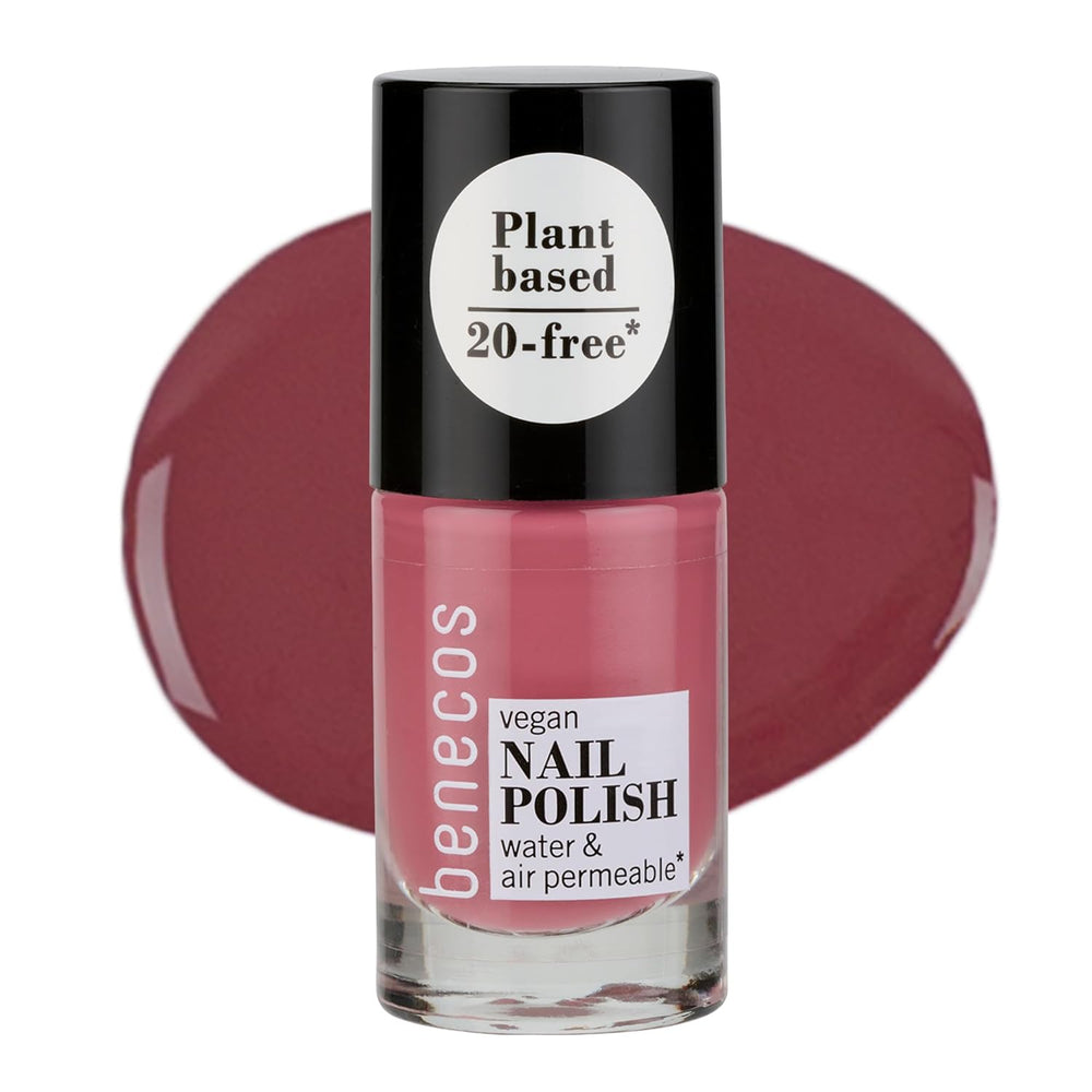 Benecos 20-Free Mysterious Vegan Nail Polish - Plant Based Nail Polish - Quick Dry Long Lasting - Water Permeable - Biotin Enriched - 5ml