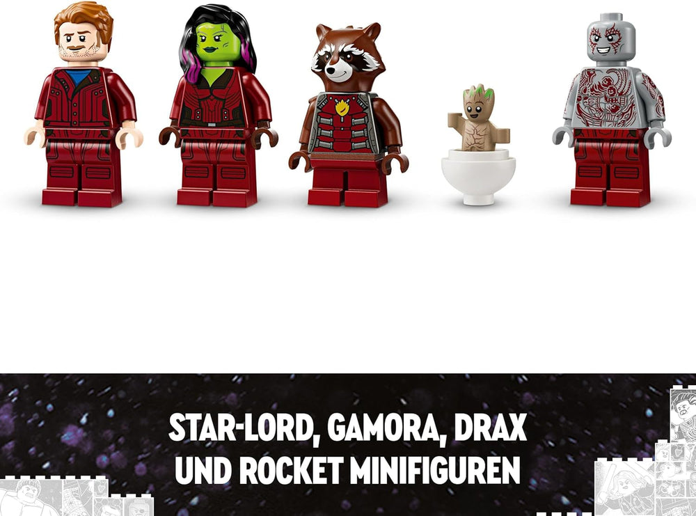 LEGO Marvel Guardians of the Galaxy: The Milano Building Spaceship Model with 4 Superhero Minifigures Avengers Flyer for Space Adventures Gift for Boys and Girls 76286 Building Sets Beuche den LEGO-Store