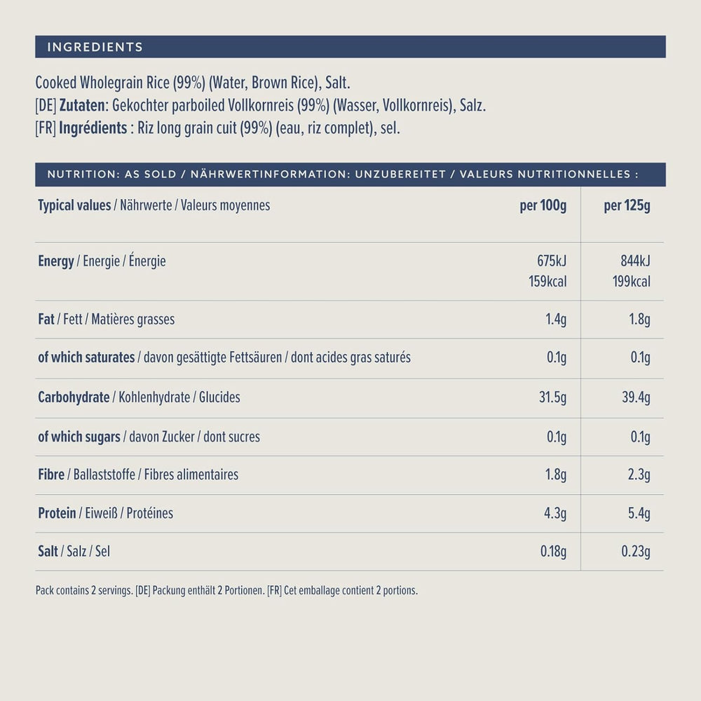 Brown rice from Amazon, 250g