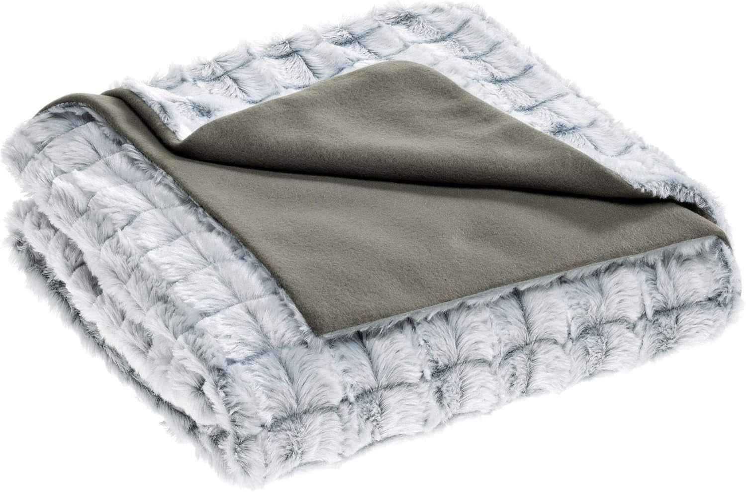 Aqua-Textil Fluffy cuddly blanket 150 X 200 Cm Gray White Melange Plush TV blanket Bedspread Sherpa Fleece Oeko-Tex Ottawa Beds and Blankets Besuche den aqua-textil-Store Gray Comfortable blanket Xxl 200 X 220 Cm
