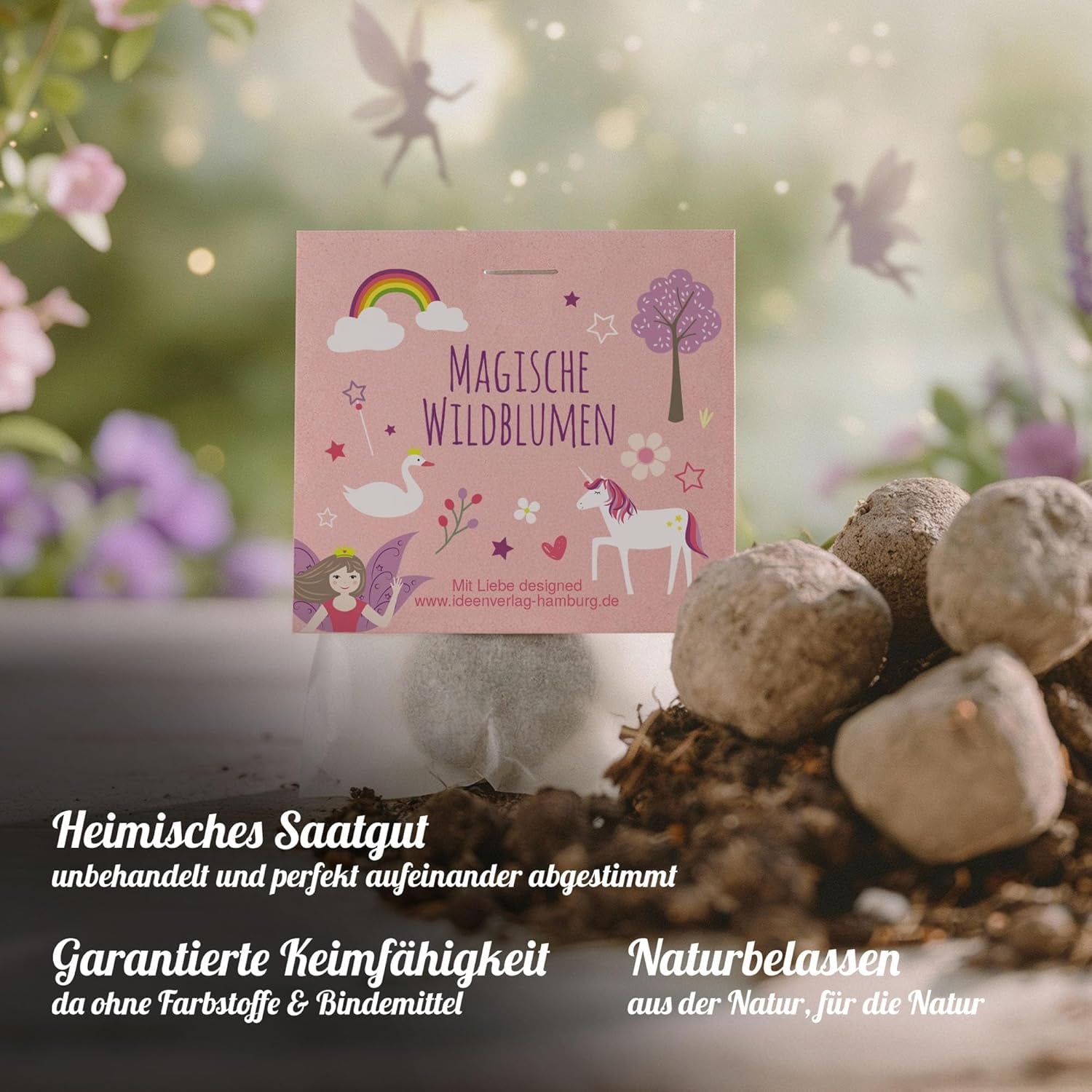 10X Einhorn Samenbomben Als Mitgebsel Kindergeburtstag Mädchen 4 Bis 8 Jahre - Einhorn Geschenke Für Mädchen & Blumensamen Mitbringsel Kindergeburtstag - Kleine Geschenke Für Kinder - Made in Germany