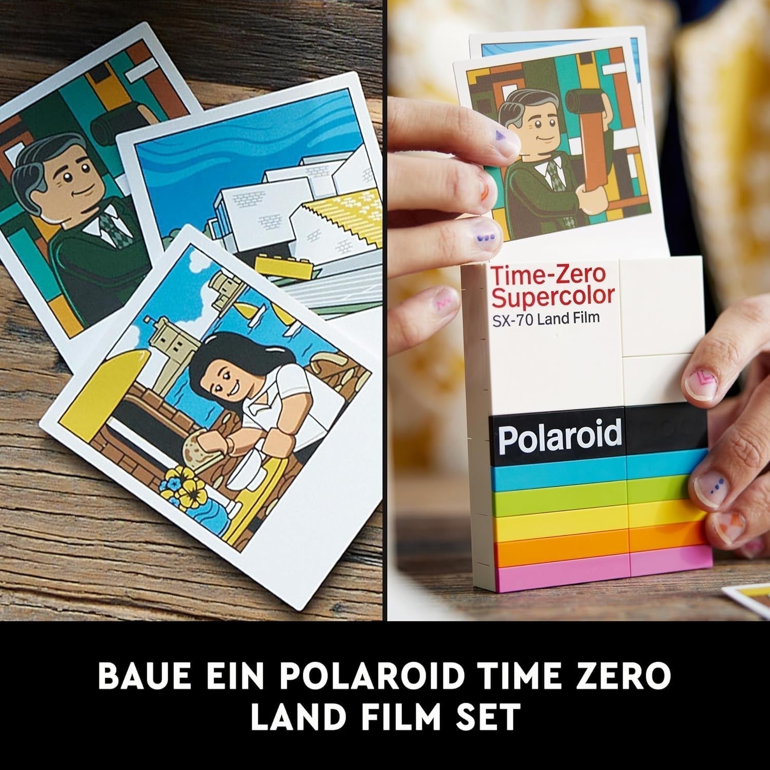 LEGO Ideas Polaroid Onestep SX-70 Camera Set for Adults, Collectible with Authentic Details, Creative Activity, Photography Gifts for Women, Men, Him, Her and Teens 21345 Building Sets Besuche den LEGO-Store