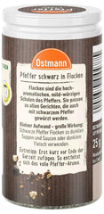 Ostmann Gewürze - Schwarze Pfefferflocken | Grober Pfeffer für intensiv-schwarfen Gesmack | Mit praktischem Streuaufsatz | 25 g in Der Streudose