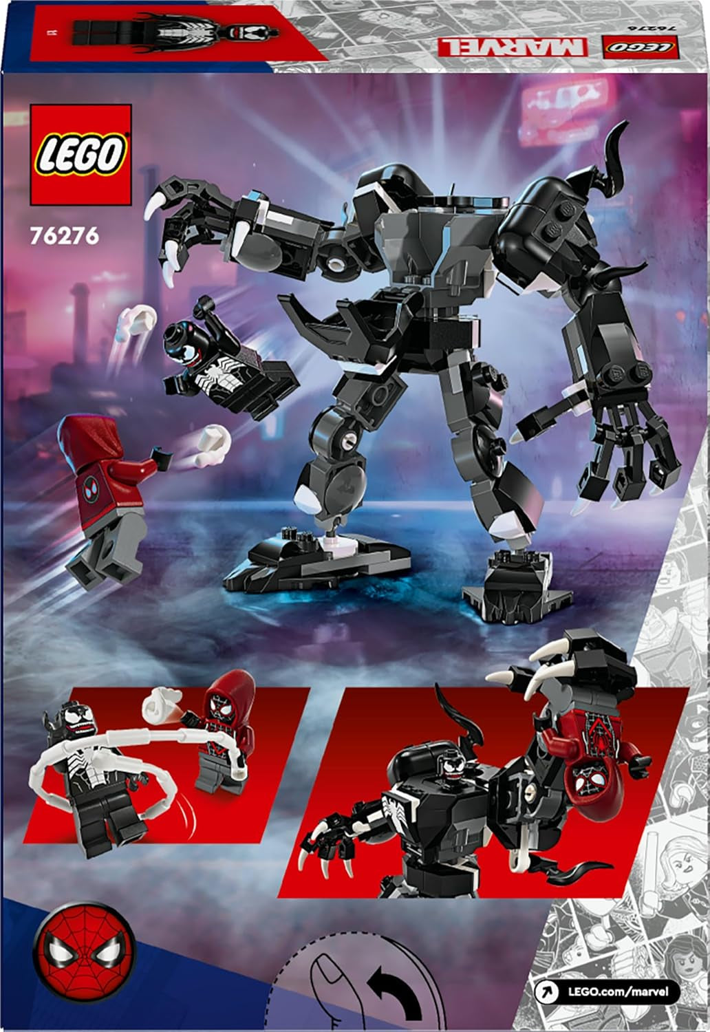 LEGO Marvel Venom Mech Vs. Miles Morales Movable Action Figures for Kids Spider-Man Set with Superhero Duel Mini Figures Toy Gift for Boys and Girls 6 Years Old 76276 Building Sets Besuche den LEGO-Store