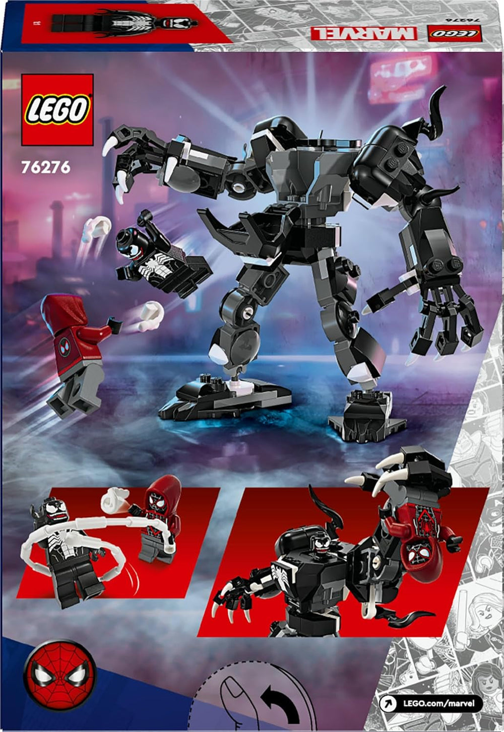 LEGO Marvel Venom Mech Vs. Miles Morales Movable Action Figures for Kids Spider-Man Set with Superhero Duel Mini Figures Toy Gift for Boys and Girls 6 Years Old 76276 Building Sets Besuche den LEGO-Store